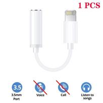 For Lightning to 3.5mm Jack AUX Audio Cable Adapter for iPhone 11/12/13/14 pro Max/SE 2020/XS/XR/X/8/7 - IOS Headphone Adapter 3 1PCS Only Music