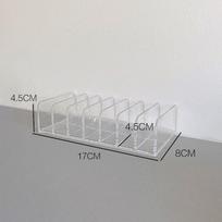 7-Slot Transparent Acrylic Cosmetic Organizer Multi-Purpose Small Item Storage Holder for Home Office Desk A3