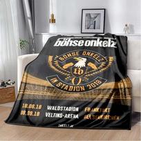 Bohse Onkelz Vokiškas Sloganas Kaukolė Sparnas Skydas Flanelinis Antklodė Roko Grupės Grafinis Mesti Antklodė Metalo Gerbėjo Miegamasis Šiltas Sofos Užvalkalas Kilimėlis 150cm x 200cm