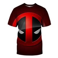 2024 Naujas Miniso Visatos Berniukai Ir Mergaitės Deadpool Anime 3D Spausdinti Gatvės Drabužiai Asmenybė T-shirt Vaikas/Suaugęs Laisvalaikio Mados Viršus 130 red