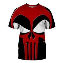 2024 Naujas Miniso Visatos Berniukai Ir Mergaitės Deadpool Anime 3D Spausdinti Gatvės Drabužiai Asmenybė T-shirt Vaikas/Suaugęs Laisvalaikio Mados Viršus 140 black