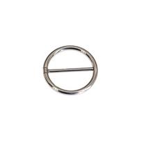 14G G23 titano spenelio žiedas su deimanto intarpu - Apvalus kūno pirsingo papuošalas Bar 1.6x14mm+ [Outer Ring 1.6mm] gray