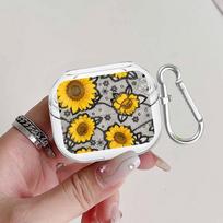 Case For Samsung Galaxy Buds 3 FE 2 4 Pro 3Pro Live 2Pro 4Pro Clear Earphone Cases Cover With Hook Delicate Lace Flower Buds 4 Pro gray