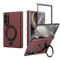 Samsung Galaxy Z Fold 8 case with stand and external screen glass, MagSafe-compatible, red