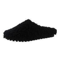 Fashion Soft Lambswool Mules Woman Winter Outdoor Plush Slip-on Flat Zapatos Ladies  Teddy Fur Slipper Loafers Warm Cotton Home Shoes 39 juoda