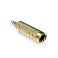 Headset 3.5 to 6.5 Converter 3.5mm Male to 6.5mm Female Jack Plug Microphone MIC Audio Adapter for 1pcs beige