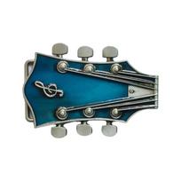 Cowboy Guitar Belt Buckle Metal Multi-color Drop-Oil Personality Belt Buckle black