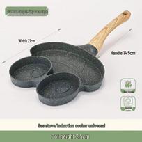 Creative Multi-Shape 4-Hole Non-stick Breakfast Pan black