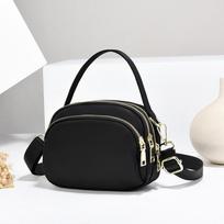Women's bag bag fashionable multi-layer hand bag exquisite small shoulder bag messenger bag simple versatile bags 19*7*13 white