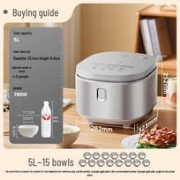 Midea 5L 0-Coating Stainless Steel Multi-Function Rice Cooker CN plug (adapter included)