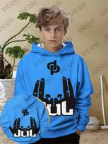 Rudens Žiemos Raperis JuL C'est Pas Des Lol 3D Spausdinimo Vaikų Hoodies Ilgomis Rankovėmis Palaidinė Laisvalaikio Megztinis Vaikams/Suaugusiems Viršutiniai Drabužiai 130 blue