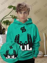 Rudens Žiemos Raperis JuL C'est Pas Des Lol 3D Spausdinimo Vaikų Hoodies Ilgomis Rankovėmis Palaidinė Laisvalaikio Megztinis Vaikams/Suaugusiems Viršutiniai Drabužiai 100 blue
