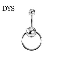 Fashion Women Circle Ball Belly Button Bar Navel Ring Body Piercing Jewelry 10mm sidabras
