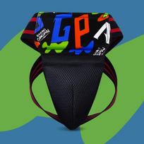 Kids Youth Boxing Groin Protector Martial Arts Taekwondo Muay Thai Combat Sports Unisex Thickened PU Guard S M Medium black