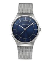 Bering Unisex Watch Sapphire Glass Stainless Steel Mesh Band Blue 11935-003 gray