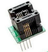 SOP8 Clip & CH341A Gold Programmer with 1.8V Converter & DIP8 Socket Set Burning seat