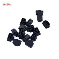100Pieces Black Ethernet Hub Port RJ45 Anti Dust Cover Cap Protector Plug for RJ45 Router Female Jack Accessories black