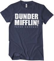 The Office Dunder Mifflin Inc. Navy  - Cotton Unisex shirt Cotton Oversize Large Size XL white