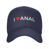 Punk Unisex I Love Anal Baseball Cap Adult Adjustable Dad Hat Unisex Women Outdoor Snapback Hats Summer Caps Adjustable Cap blue