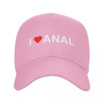 Punk Unisex I Love Anal Baseball Cap Adult Adjustable Dad Hat Unisex Women Outdoor Snapback Hats Summer Caps Adjustable Cap white