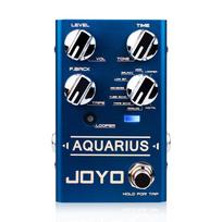 JOYO R-07 AQUARIUS Delay Looper Guitar Effect Pedal Looper Function 8 Digital Delay Effect Pedal with 5 Minutes Recording Time blue