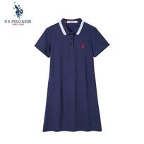 JAV. POLO ASSN.. Moteriška polo suknelė trumpomis rankovėmis XS blue