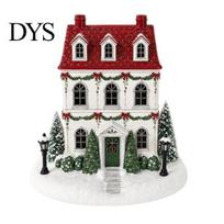 Winter Evening Home Atmosphere Christmas House Aroma Diffuser with Warm LED Light for Holiday Decor, Decorative Glowing Accessories Essential Oil Mist