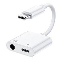 2-in-1 USB-C to 3.5mm Headphone PD Charging Adapter Type-C Audio Cable for iPhone 16/15 Pro Max iPad Samsung S25/S24/S23 3 3.5mm and Type-C
