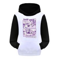 5632 Multi-color Casual Kids Girls Lily Lovebraids with Pocket Long Sleeves Hoodies 150cm white