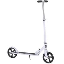 Folding Scooter for Children Ages 7-14, Kids Scooter with 4-Level Height Adjustable Handlebar and Brake, White