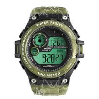 Waterproof Men's Wristwatch 10 ATM Multi-Function Swimming Diving Surfing Alarm Calendar Stopwatch Dual Time 12/24 Hour Display black