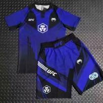 Men Women Kids Boxing Muay Thai MMA Training Set Quick Dry Breathable Short Sleeve Shorts Gym Fight Wear Adult L Height 165-170cm