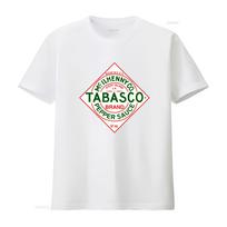 TABASCO prekių ženklo pipirinis padažas Pagaminta JAV T marškinėliai Dydžiai S M L XL XXL Spalvos Juoda Raudona Balta vintažinis skalbtas vyriškas grafinis paprastas S white