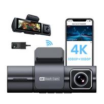 2026 New hd 3 Channel Car Dvr Camera 4K Wifi Dash Camera 3 Lens Car Black Box 4k Dashcam 3 Camera Car 4K Dash Cam (Black,3.2&4k+1080+1080+wifi&None) juoda