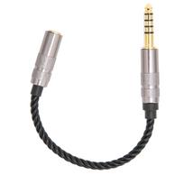 Ausinių adapterio kabelis paauksuotas 4,4 mm subalansuotas kištukas į 3,5 mm stereo lizdą adapterio laidas