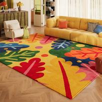 Dopamino spalvos svetainės dekoracija Minkštas kilimas Didelio ploto poilsio zonos grindų kilimėlis Skalbiami kilimai miegamajam Neslystantis prieškambario kilimėlis 80x120cm yellow