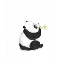 Cute Cartoon Animal Black White Colors Panda Posters Prints Canvas Printing Wall Art Picture for Living Room Home Decor Gifts 21X30CMNo Framed black
