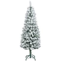 Snowy Artificial Christmas Tree 150cm with 317 Branches and Metal Stand, Green Christmas Tree for Indoor Living Room žalia