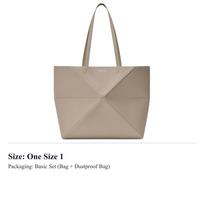 LOEWE Puzzle Fold Grain Calfskin Handbag Medium Women's Terracotta A779PEWX04-5541 One Size 1