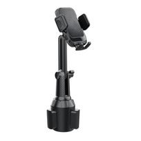 Car Cup Holder Phone Mount Foldable Cradle Vehicle Interior Black black