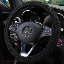 Automobilio vairo užvalkalas, universalus visais sezonais, aukščiausios klasės, vasarinis neslystantis ir prakaitą sugeriantis vairo rankenos užvalkalas juoda