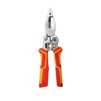 8-in-1 Multi-function Wire Stripper Electricians Voltage Testing Cable Cutting Scissors Crimping Pliers white
