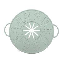 11''Silicone Splatter Screen Dishwasher Safe Multi-Use Grease Splatter Guard Multi-Use Splatter Screen for Everyday Cooking white