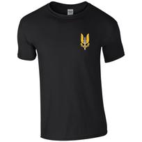 Hot Sell Fashion Sas Who Dares Wins British Army Military Unisexs Cotton T Shirt T Shirts Short Sleeve L black