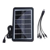 Kompaktiškas 10W saulės įkroviklis, USB sąsaja, monokristalinio silicio universalus saulės modulis, atnaujinimai žygiams ir stovyklavimui black