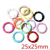 10pcs Random Mix Keychain Key Rings Lobster Clasps Hooks Heart Round Cat Shape  DIY Jewelry Making Findings Supplies beige