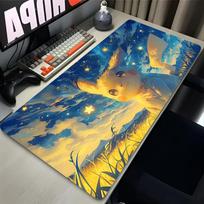 Anime pelės kilimėlis Didelis XXL Žaidėjo Klaviatūra P-pokemon Stalo Pelės Kilimėlis Psyduck Kilimas Guminis Tapis Souris Žaidimų Nešiojamas Kompiuteris PC Pelės Kilimėlis 800x400x2mm
