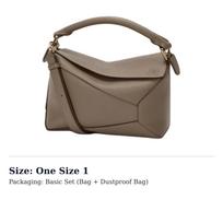 LOEWE Puzzle Grain Calfskin Handbag Small Women's Taupe A510P60XAW-3170 One Size 1