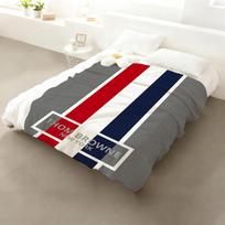 Madingas prekės ženklas T-Thom B-browne Jaukus minkštas flanelės pledas Lengvas, draugiškas odai, skirtas sofai, lovai, biurui ir kelionėms 75cmx90cm blue