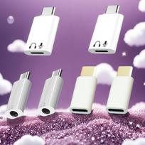 3-Pack Adapter Set: USB C To Lightning Audio Adapter & USB C To 3.5mm Headphone Jack & USB C To Female Lightning Charging Adapter for IPhone 15/16/17. 6PCS